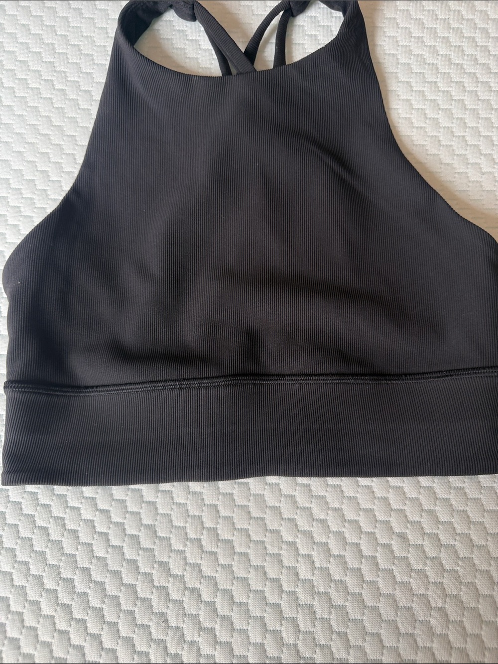 lululemon athletica Black High-Neck Ribbed Sports Bra